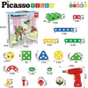 image:imagePicassoTiles STEM Learning Toys 250 Piece Building Block Kids Construction Engineering Kit Toy Blocks Children Early Education Playset wFree IdeaBook Power Drill Clickable Ratchet Age 3 PTN250105pcs Transformation