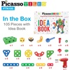 image:imagePicassoTiles STEM Learning Toys 250 Piece Building Block Kids Construction Engineering Kit Toy Blocks Children Early Education Playset wFree IdeaBook Power Drill Clickable Ratchet Age 3 PTN250105pcs Transformation