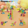 image:imagePicassoTiles STEM Learning Toys 250 Piece Building Block Kids Construction Engineering Kit Toy Blocks Children Early Education Playset wFree IdeaBook Power Drill Clickable Ratchet Age 3 PTN250115pcs Transformation