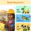 image:imagePicassoTiles STEM Learning Toys 250 Piece Building Block Kids Construction Engineering Kit Toy Blocks Children Early Education Playset wFree IdeaBook Power Drill Clickable Ratchet Age 3 PTN250152pcs Transformation