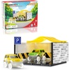 image:imagePicassoTiles 100 Piece Magnetic Tiles Race Track Toy Creative Building Set  Ages 3 premium BPAfree materials promotes hand eye coordination sharpens fine motor control boosts spatial logic skills2 Cars With Garage Race Track