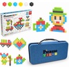 image:imagePicassoTiles 108PC Magnetic Puzzle Cube  Toys Carrying Case 1 Pixel Mix amp Match Cubes wFree Idea Book Sensory Toys Magnetic Tiles Construction Block Travel Bag Waterproof Storage Organizer Box
