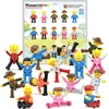 image:imagePicassoTiles 4pcs Magnetic Family Action Figures Toddler Magnet Toy Expansion Pack Educational Addon STEM Learning Kit Toys Pretend Playset for Construction Building Block Tile for Kids Age 3 PTA0115 Pcs Action Figures