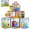 image:imagePicassoTiles 60pc Magnetic Building Block Magnet Tile Toy Shop Theme Pretend Play Construction Kit Reconfigurable Printed Structure DoubleSided Printing Education STEM Learning Playset Ages 3 PTQ50Family Homestead Doll House
