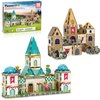 image:imagePicassoTiles 60pc Magnetic Building Block Magnet Tile Toy Shop Theme Pretend Play Construction Kit Reconfigurable Printed Structure DoubleSided Printing Education STEM Learning Playset Ages 3 PTQ50Medieval and Castle