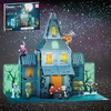 image:imagePicassoTiles 60pc Magnetic Building Block Magnet Tile Toy Shop Theme Pretend Play Construction Kit Reconfigurable Printed Structure DoubleSided Printing Education STEM Learning Playset Ages 3 PTQ50Haunted House