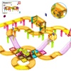 image:imagePicassoTiles 60pc Magnetic Tile Race Car Track Set STEM Construction Road Kit Building Blocks for Kids Toddlers Age 3 Plus Educational Travel Toy Sensory Preschool Learning for Boys and Girls PTMR6040pc Race Car Track Magnetic Tiles