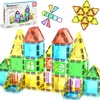 image:imagePicassoTiles 71pc Mini Diamond Series Winter Ice Theme Magnetic Tile Building Blocks 2 Character Action Figures Travel Size OntheGo Magnet Construction Toy Set STEM Development Kit Ages 3 PTM7148pcs Mini With Windows and Doors
