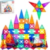 image:imagePicassoTiles 80 Pcs Magnetic Building Tiles Magnet Building Block Toys WCar Diamond Educational Construction Playset Toy for STEM Sensory Gifts Kid Brain Development Stacking Blocks Construction SetClear