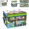 image:imagePicassoTiles 80pc School Hospital Police Station 3in1 Theme Magnet Self Adhesive Backing StickOn Puzzle Graphic Kit and Overlay Maps for Magnetic Building Blocks STEM Learning Construction ToyFoldable City Theme