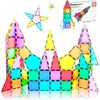 image:imagePicassoTiles Clear Transparent Magnetic Tile Expansion Set STEM Educational Construction Toy Kit for Kids Age 3 Plus Magnet Building Blocks Preschool Learning Creativity and Skill Development PTE13Multicolored Rocket Booster Theme