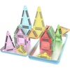 image:imagePicassoTiles Clear Transparent Magnetic Tile Expansion Set STEM Educational Construction Toy Kit for Kids Age 3 Plus Magnet Building Blocks Preschool Learning Creativity and Skill Development PTE1330 Pcs Nano With Tin Storage Case