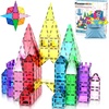 image:imagePicassoTiles Clear Transparent Magnetic Tile Expansion Set STEM Educational Construction Toy Kit for Kids Age 3 Plus Magnet Building Blocks Preschool Learning Creativity and Skill Development PTE13Multicolored With Travel Bag