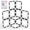 image:imagePicassoTiles Clear Transparent Magnetic Tile Expansion Set STEM Educational Construction Toy Kit for Kids Age 3 Plus Magnet Building Blocks Preschool Learning Creativity and Skill Development PTE13Clear Transparent