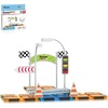 image:imagePicassoTiles Dinosaur Magnetic Tiles Racecar Track with 8 Magnet Tile Dino Toys 2 Cars Street Sign Accessory Kit Construction Building Blocks Educational Picasso Toy for Kids Ages 3 and up PTR0218 Pcs Traffic Sign