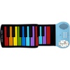 image:imagePicassoTiles Electronic Piano 49Key Flexible RollUp Keyboard with Recording Feature 8 Tones 6 Demo Songs Builtin Speaker Educational Music Toy for Kids Toddlers Boys Girls Rainbow Color Design PT4949Key