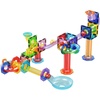 image:imagePicassoTiles Magnet Tile Building Block 80pc Marble Run Race Track Travel Size Pretend Play Toy With Launcher Lifter STEM Education Learning Magnetic Tiles Construction Kit School Boys Girls 3 PTMG8060 Piece Race Track