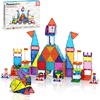 image:imagePicassoTiles Magnetic Brick Tiles STEM Creative Magnetic Tiles Building Block Set Building Brick Construction Toy Socket Spikes Toys Accessory Educational Imaginative Learning Kit Stacking Set353 Pcs Combo Set