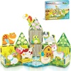 image:imagePicassoTiles Magnetic Tiles Magnet Tile Building Blocks Printed Fall Farm Themed Animal Toy Set with 8 Farmyard Animals Character Action Figures STEM Learning Playset for Kids Ages 3 PTQ27Farm