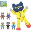 image:imagePicassoTiles Pete The Cat 80pc Magnetic Board Game Puzzle Playset Reusable Mix amp Match Cartoon Toy with Storytelling STEM Learning Activity Book and Storage Educational Kids Toys for Ages 3 PTC02Pete the Cat 6 Family