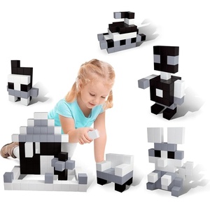 image:imagePicassoTiles 102pcs Pixel Magnetic Puzzle Cube 1 Pixel Mix amp Match Toys with Ideabook STEM Education Learning Building Block Magnets Construction ToySet Stacking Creative Kit for Kids Age 3 PMC102101pc