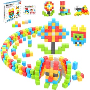 image:imagePicassoTiles 102pcs Pixel Magnetic Puzzle Cube 1 Pixel Mix amp Match Toys with Ideabook STEM Education Learning Building Block Magnets Construction ToySet Stacking Creative Kit for Kids Age 3 PMC10260 Pieces 1