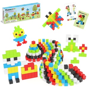 image:imagePicassoTiles 102pcs Pixel Magnetic Puzzle Cube 1 Pixel Mix amp Match Toys with Ideabook STEM Education Learning Building Block Magnets Construction ToySet Stacking Creative Kit for Kids Age 3 PMC102100pcs 05 Pixel