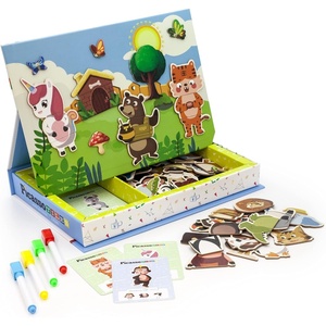 image:imagePicassoTiles 112 Piece Magnetic Mix amp Match Animal Building Activity DIY Combination Puzzle Book Kid Toy Set Educational Playset STEM Learning 20 FREE Unique Animals Creative Inspirational Idea Cards