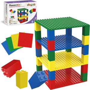 image:imagePicassoTiles 1750 PCS Building Block Tiles Creative Shapes to Enhance Imaginative Play Unique Set to Build Houses Numbers Animals and More Vibrant STEM Toys Washable for Learning Education Ages 3Classic Brick 28pc