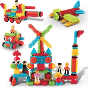 image:imagePicassoTiles 240pcs Hedgehog Interlocking Building Shape 3D Blocks STEAM Educational Creative Fun Construction Playset Sensory Toy Gift for Preschool and Kindergarten Kids Ages 3 and Up PTB240Hedgehog Blocks  Figures 116pc