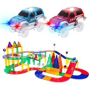 image:imagePicassoTiles 2pcs Magnetic Toy Car Set Highly Detailed Compatible with Magnet Race Track STEM Truck Replacement Accessories Educational Construction Building Kits for Toddlers Boys amp Girls Ages 3Multicolored
