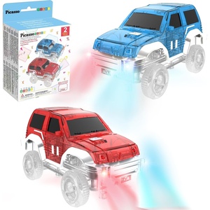 image:imagePicassoTiles 2pcs Magnetic Toy Car Set Highly Detailed Compatible with Magnet Race Track STEM Truck Replacement Accessories Educational Construction Building Kits for Toddlers Boys amp Girls Ages 32pcs Magnetic Car