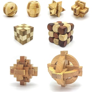 image:imagePicassoTiles 8 Styles Interlocking Sensory Toys Wooden Burr Cube Ball and Barrels Logic Skill Genius Puzzle Brain Teaser Games amp Intellectual 3D Assembling Educational Toy Set for Kids amp Adults PTP088 Styles Wooden Burr Cube