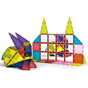 image:imagePicassoTiles 80 Pcs Magnetic Building Tiles Magnet Building Block Toys WCar Diamond Educational Construction Playset Toy for STEM Sensory Gifts Kid Brain Development Stacking Blocks Construction SetMirror
