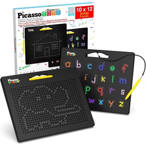 image:imagePicassoTiles DoubleSided 2in1 Upper amp Lower Case ABC Magnetic Drawing Board 10x12 Inch Letter Tracing Writing Tablet STEM Learning Toy for Kids Ages 3AlphabetFree