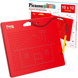 image:imagePicassoTiles DoubleSided 2in1 Upper amp Lower Case ABC Magnetic Drawing Board 10x12 Inch Letter Tracing Writing Tablet STEM Learning Toy for Kids Ages 3freeRED