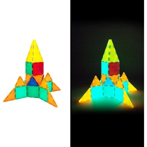 image:imagePicassoTiles LED Lights 3 Piece Set 27 Total Length 9 Each Warm Color Battery Operated Night Lighting Kids Bedroom Decoration Toy Strip Hanging String Light Child Age 3 Star Moon Snowflake Shape60pcs Glow Magnet Tiles