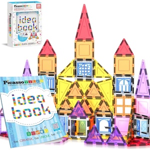image:imagePicassoTiles Magnet Tile Building Blocks Ferris Wheel Amusement Rotating Accessory Kit Compatible with Full Sized Magnetic Tiles Construction Toy Set Education STEM Learning 3D Toddler Kid Age 3 PT0921pc