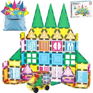 image:imagePicassoTiles Magnet Tile Building Blocks Ferris Wheel Amusement Rotating Accessory Kit Compatible with Full Sized Magnetic Tiles Construction Toy Set Education STEM Learning 3D Toddler Kid Age 3 PT09101pc With Carry Case
