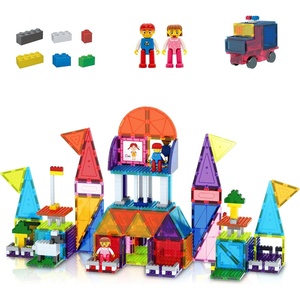 image:imagePicassoTiles Magnetic Brick Tiles STEM Creative Magnetic Tiles Building Block Set Building Brick Construction Toy Socket Spikes Toys Accessory Educational Imaginative Learning Kit Stacking Set333 Pcs Combo Set