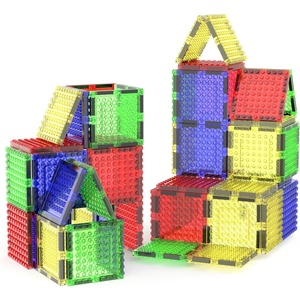 image:imagePicassoTiles Magnetic Brick Tiles STEM Creative Magnetic Tiles Building Block Set Building Brick Construction Toy Socket Spikes Toys Accessory Educational Imaginative Learning Kit Stacking SetRed