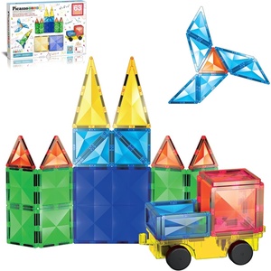 image:imagePicassoTiles Magnetic Building Block Set Right Triangle Magnet Tiles Construction Toy STEM Learning Kit Educational Playset Playboard Pretend Play Stacking Blocks Child Brain Development PTE0263Pc Diamond