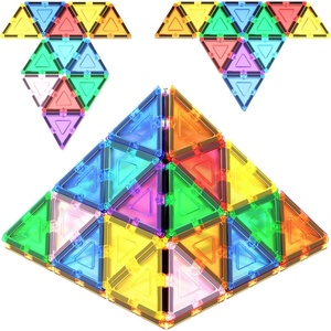 image:imagePicassoTiles Magnetic Building Block Set Right Triangle Magnet Tiles Construction Toy STEM Learning Kit Educational Playset Playboard Pretend Play Stacking Blocks Child Brain Development PTE0212Pc E Triangle