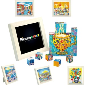 image:imagePicassoTiles Magnetic Expression Puzzle Toy Building Block Mix amp Match Cubes Cubes Magnet Sensory Toys PreSchool Gifts Educational STEM Learning Kit for Kid Baby Toddler Age 3 and Up 8 Pieces PMC086in1 Famous Art