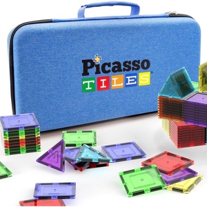 image:imagePicassoTiles Magnetic Storage Carrying Case Travel Bag Organizer for Kids  protective mesh pocket water resistant oxford cloth soft rubber handle sturdy zipper children toy bin ages 3