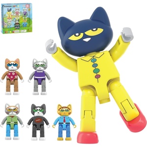 image:imagePicassoTiles Pete The Cat 80pc Magnetic Board Game Puzzle Playset Reusable Mix amp Match Cartoon Toy with Storytelling STEM Learning Activity Book and Storage Educational Kids Toys for Ages 3 PTC02Pete the Cat 6 Family