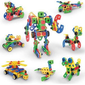 image:imagePicassoTiles STEM Learning Toys 250 Piece Building Block Kids Construction Engineering Kit Toy Blocks Children Early Education Playset wFree IdeaBook Power Drill Clickable Ratchet Age 3 PTN250152pcs Transformation