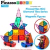 image:imagePicassoTiles 100PC Magnetic Mini Diamond Tiles  2 Cars  4PC Family Action Figures Bundle Travel Size OnTheGo Magnet Construction Expansion Playset STEAM Learning amp Educational Toy Gift Idea