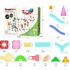 image:imagePicassoTiles 108 Piece Marble Run Race Track Set with LED Cars STEM Ages 3  2 LightUp Vehicles 4 Magnetic Marbles BPAFree Expandable Collection Fine Motor SkillsProblemSolving ScreenFree ToyMarble Run 200 Pcs