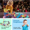 image:imagePicassoTiles 108 Piece Marble Run Race Track Set with LED Cars STEM Ages 3  2 LightUp Vehicles 4 Magnetic Marbles BPAFree Expandable Collection Fine Motor SkillsProblemSolving ScreenFree Toy3in1 108pcs